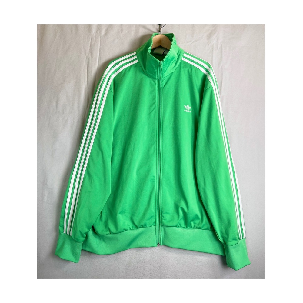 Adidas Originals Primeblue Track Jacket Green Mens 2XL Parley Ocean Plastic Zip